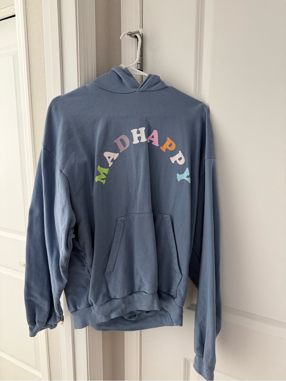 Madhappy Blue Hoodie with Multicolor Logo